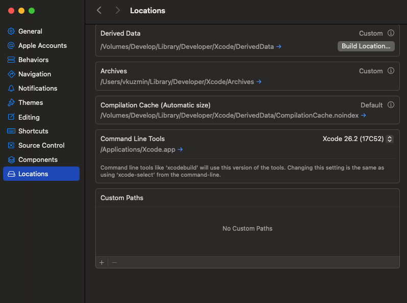 xcode-locations