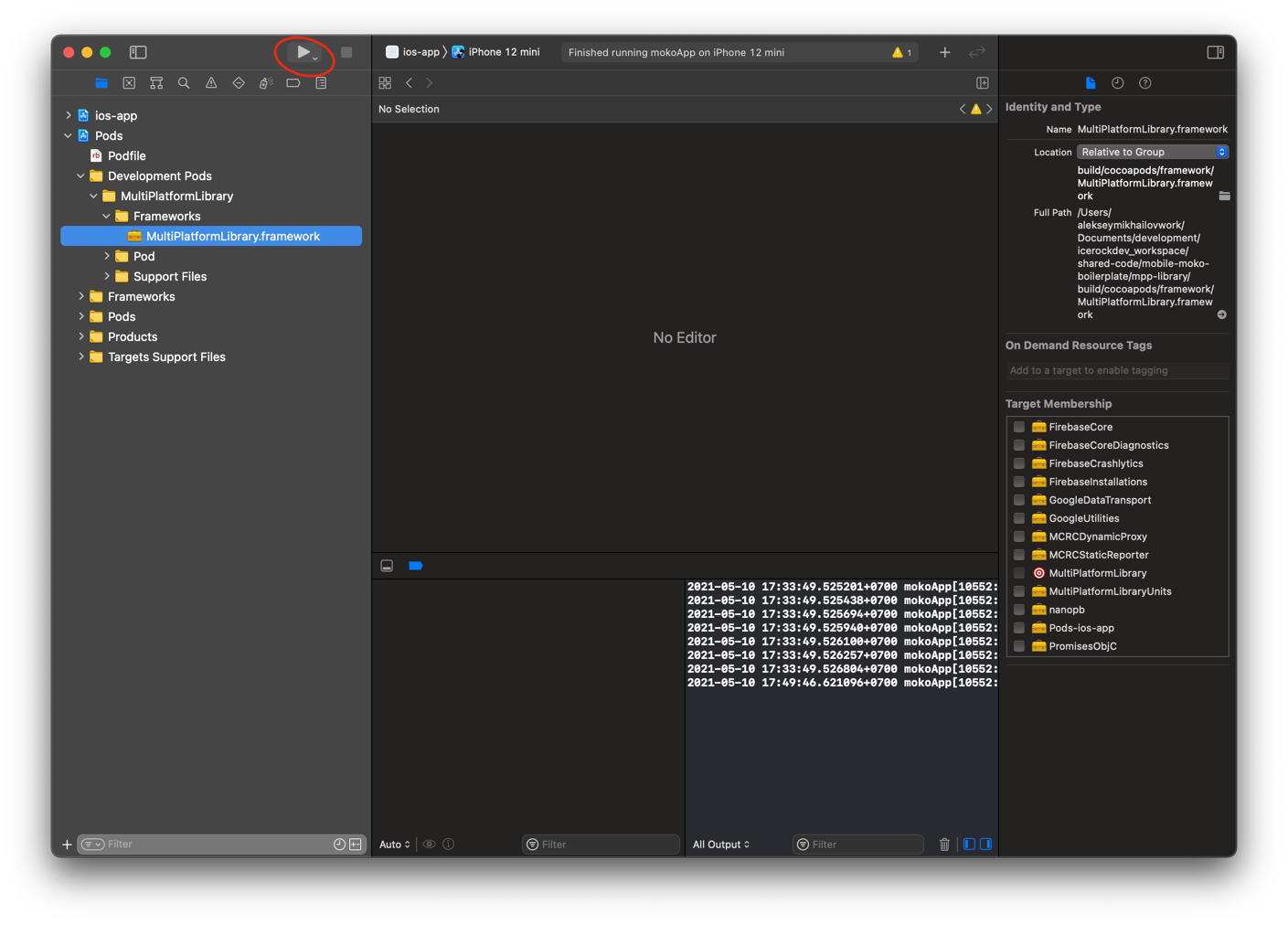xcode-run-app
